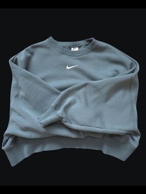 Nike Phoenix Fleece Cropped Sweatshirt Sage Green | Size L